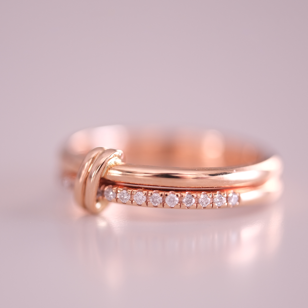 0.11 Karat Pırlanta İkili Tasarım Yüzük (3)