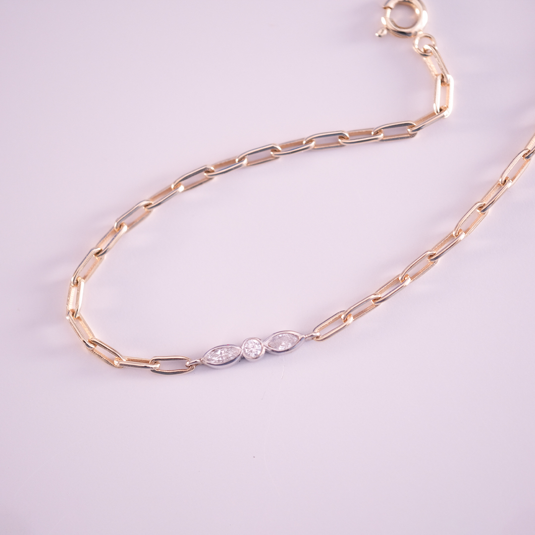 0.13 Karat Ataçlı Markizli Bileklik (1)