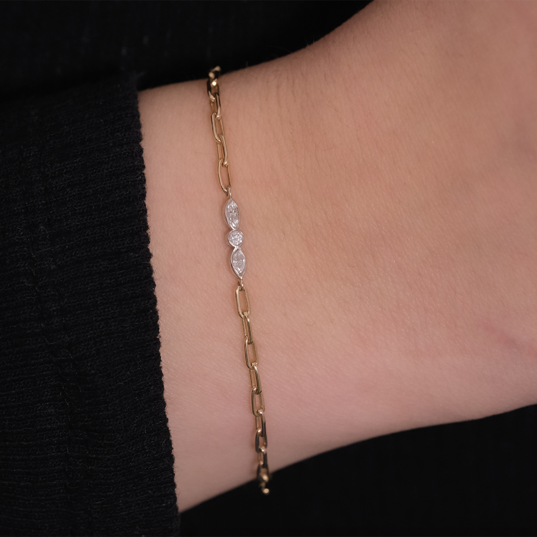 0.13 Karat Ataçlı Markizli Bileklik (3)