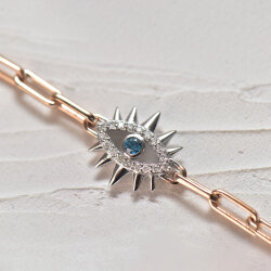 0.14 Karat Pırlanta Göz Bileklik