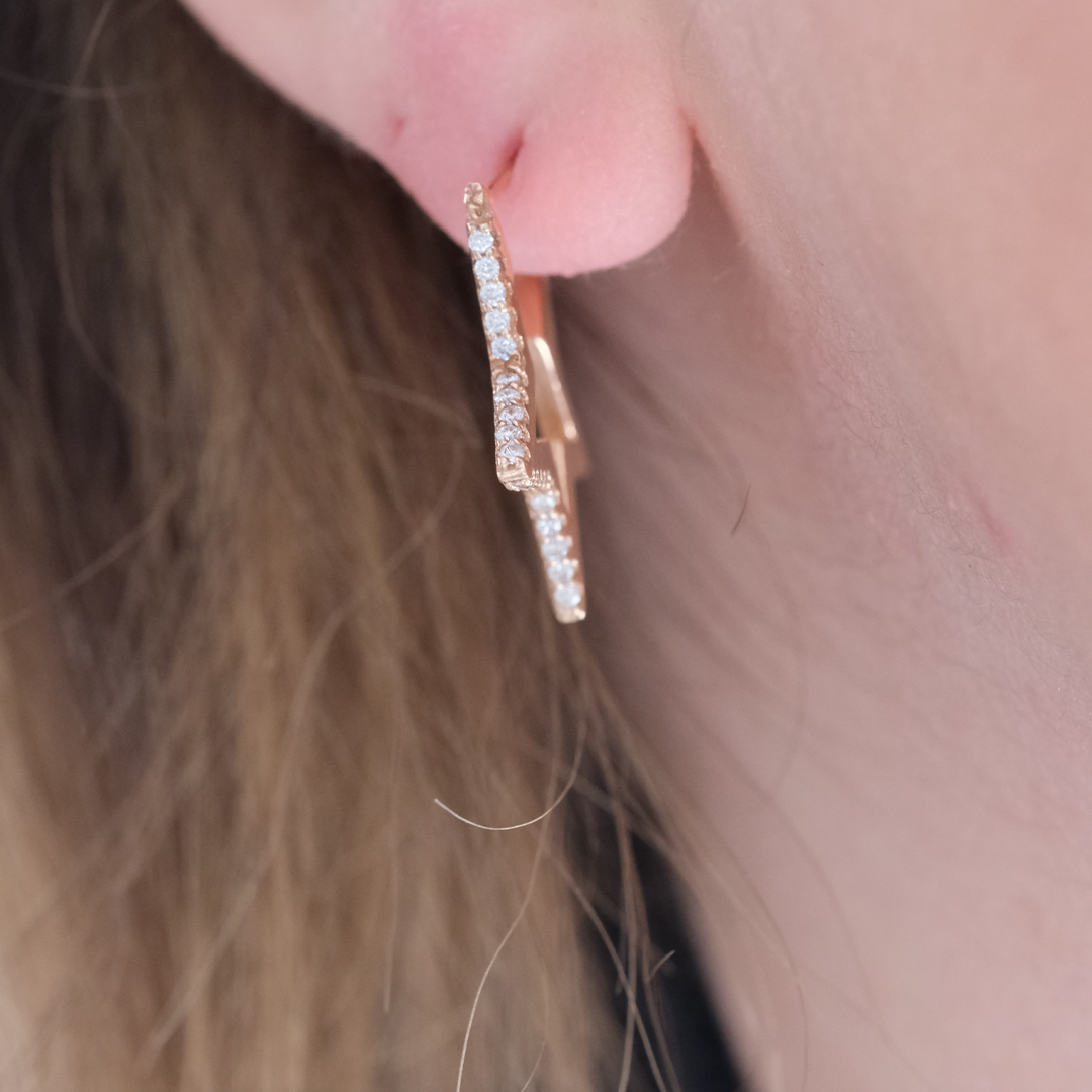 0.21 Karat Pırlanta Yıldız Küpe (2)