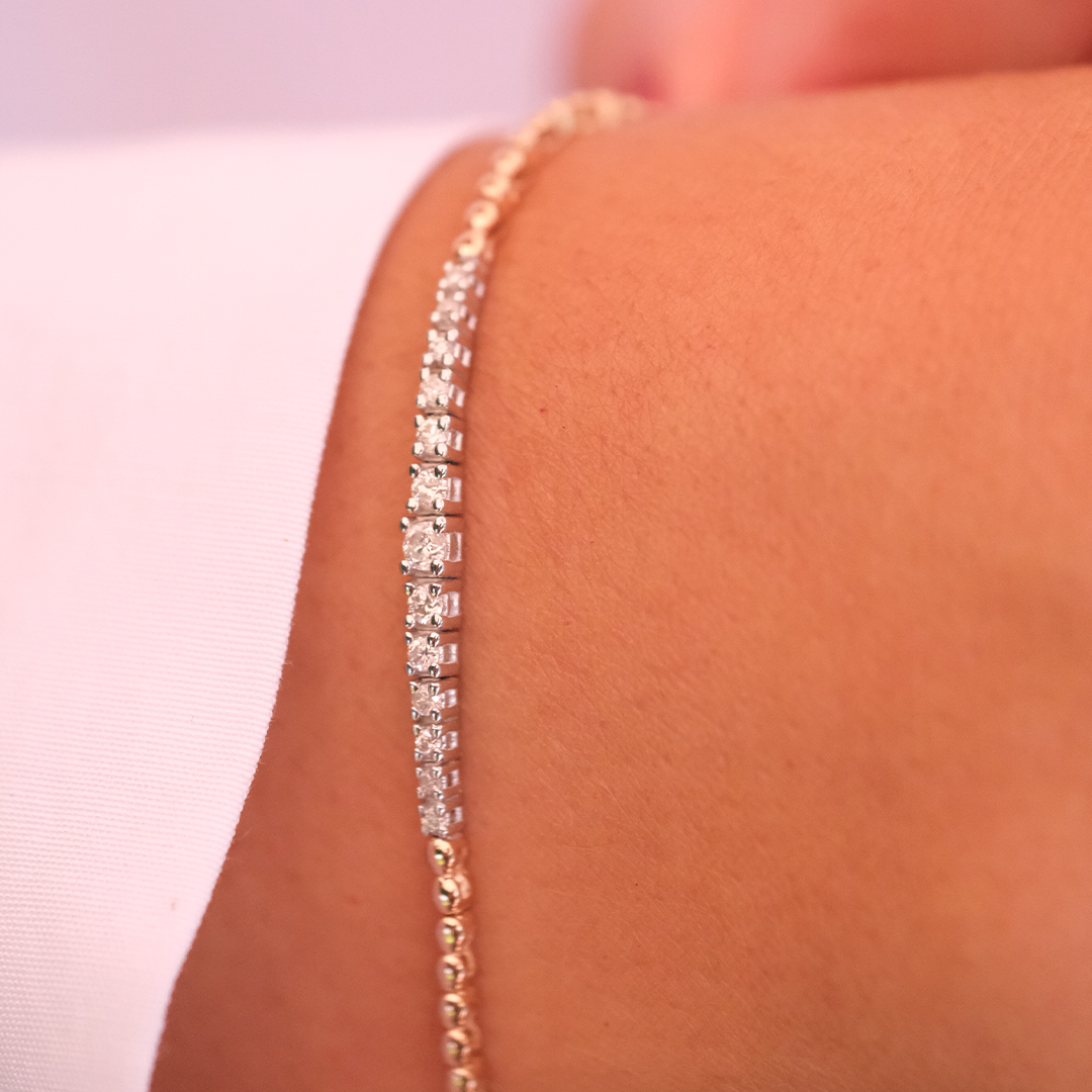 0.23 Karat Pırlanta Süzme Su Yolu Bileklik (2)