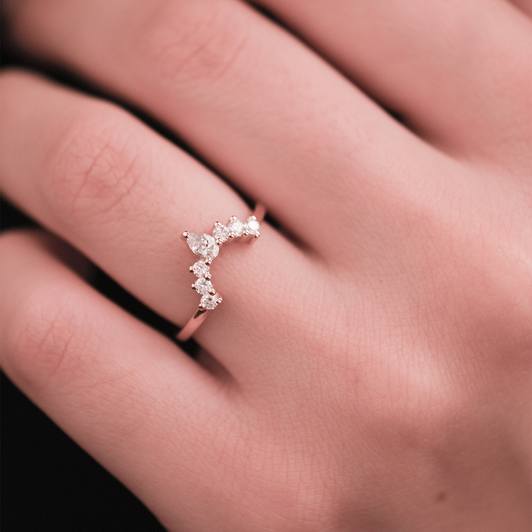 0.36 Karat Damlalı Tasarım Yüzük (3)