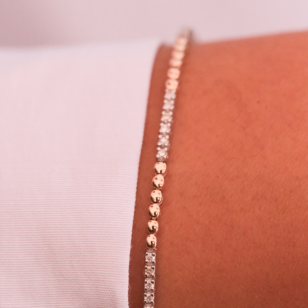 0.38 Karat Aralıklı Suyolu Pırlanta Bileklik (4)