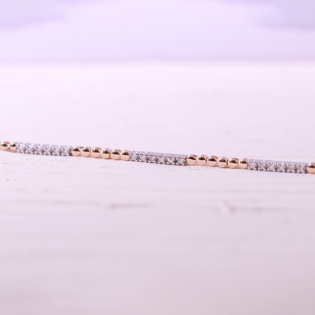 0.38 Karat Aralıklı Suyolu Pırlanta Bileklik (1)