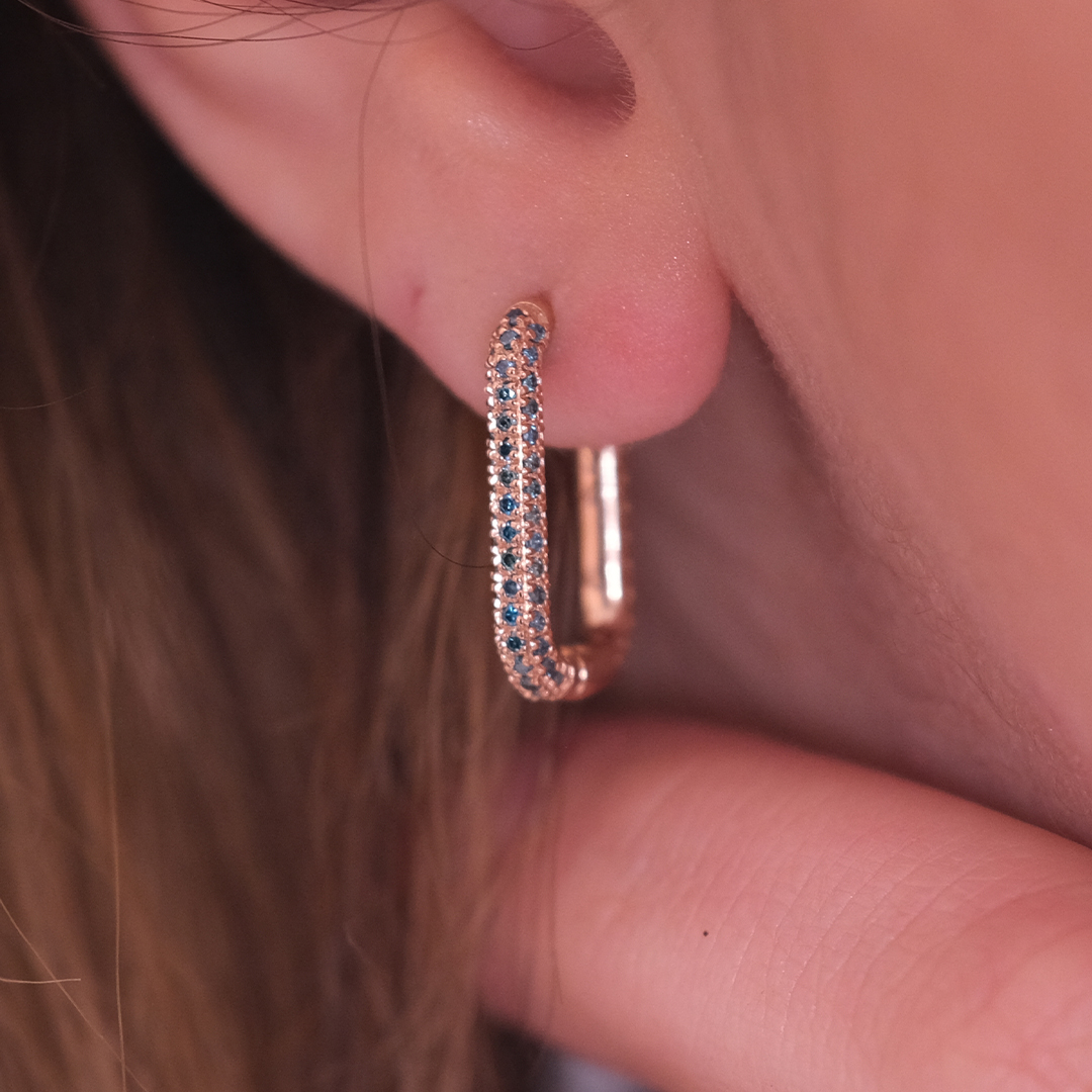 0.46 Karat Mavi Pırlanta Küpe (2)