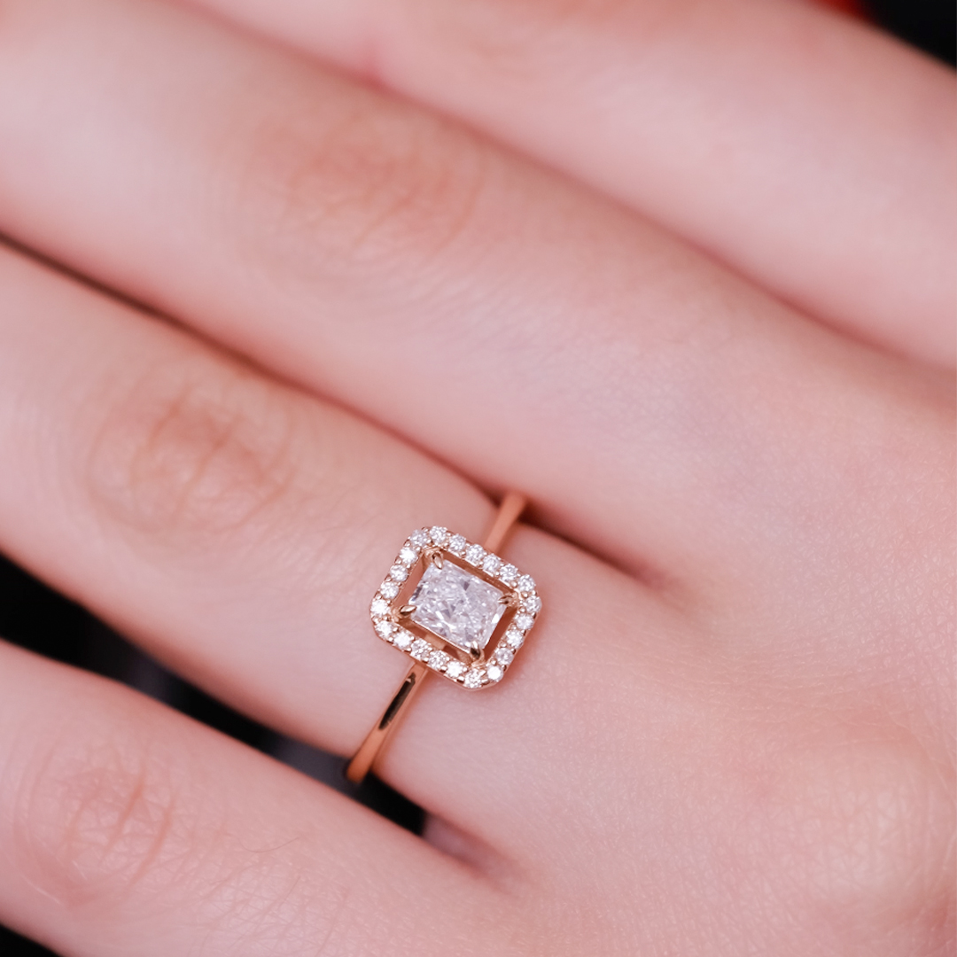 0.50 Karat Radiant Tektaş Pırlanta Yüzük (2)