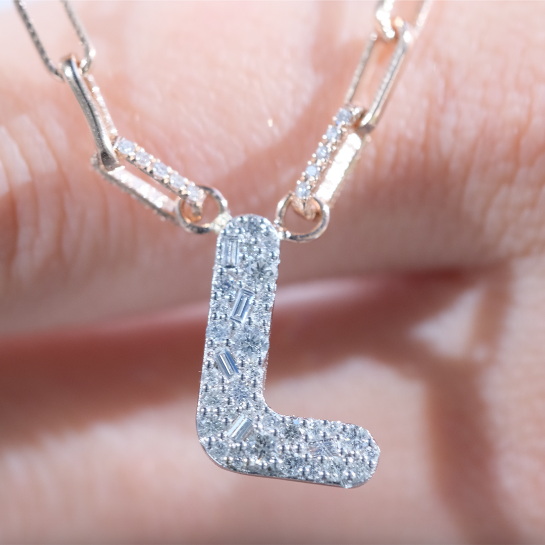 0.60 Karat L Harf Pırlanta Kolye (3)