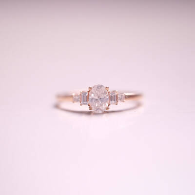 0.64 Karat Oval Agena Tektaş Pırlanta Yüzük - DVS Diamonds