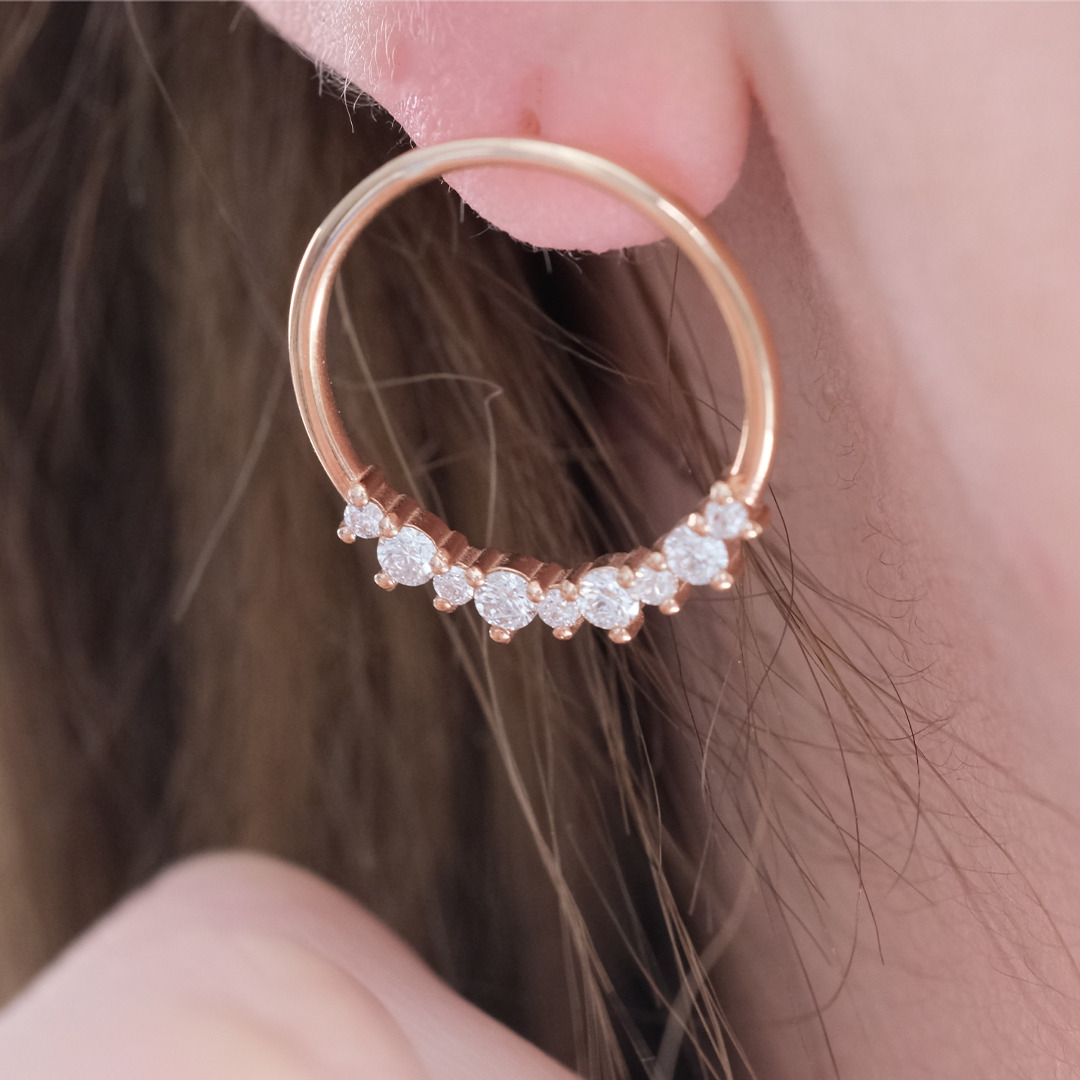 0.65 Karat Pırlanta Halka Küpe (2)