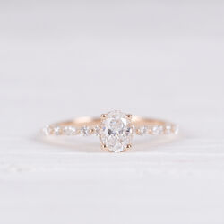 0.80 Karat Sarin Oval Tektaş Pırlanta Yüzük