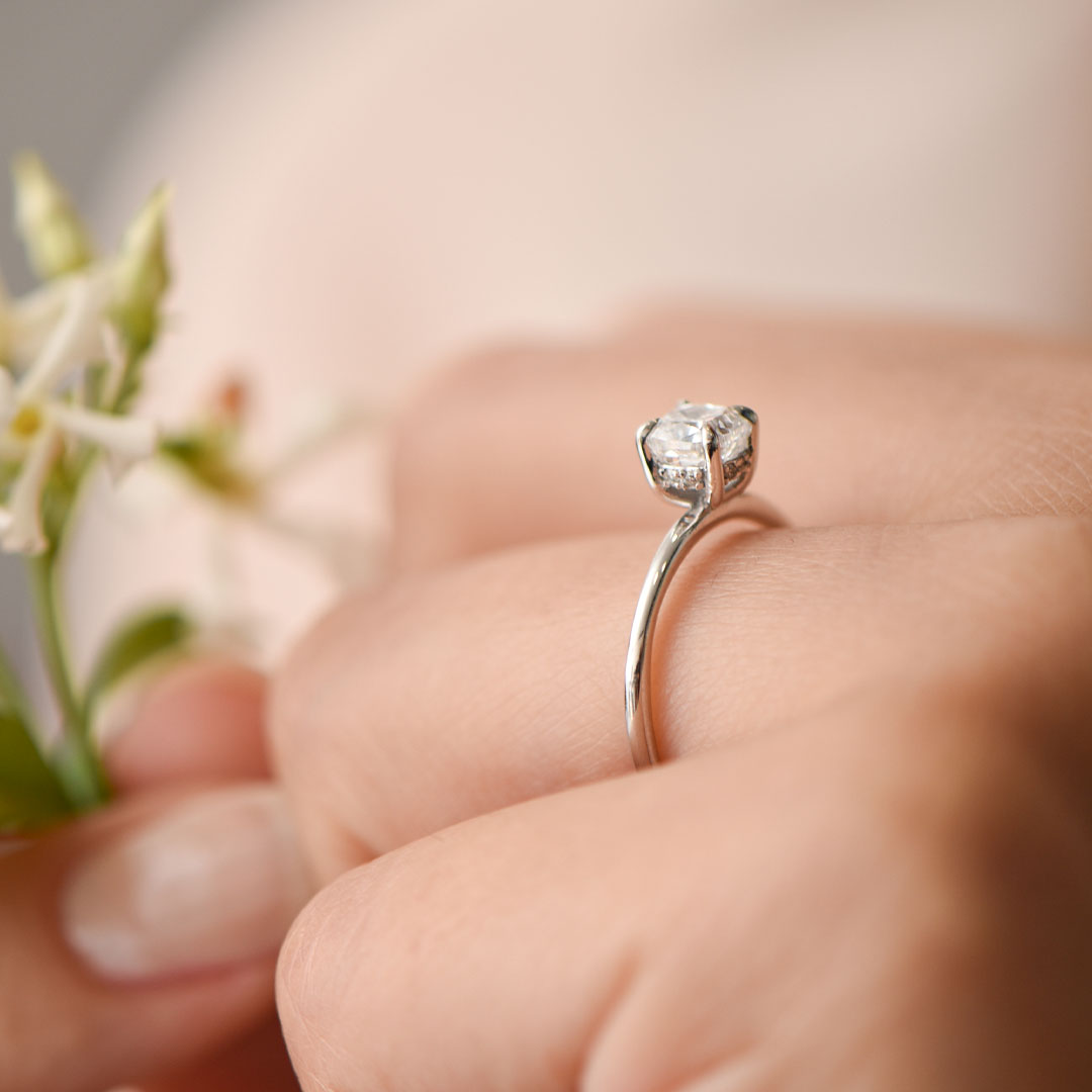 0.80 Karat Shaula Cushion Tektaş Pırlanta Yüzük (3)