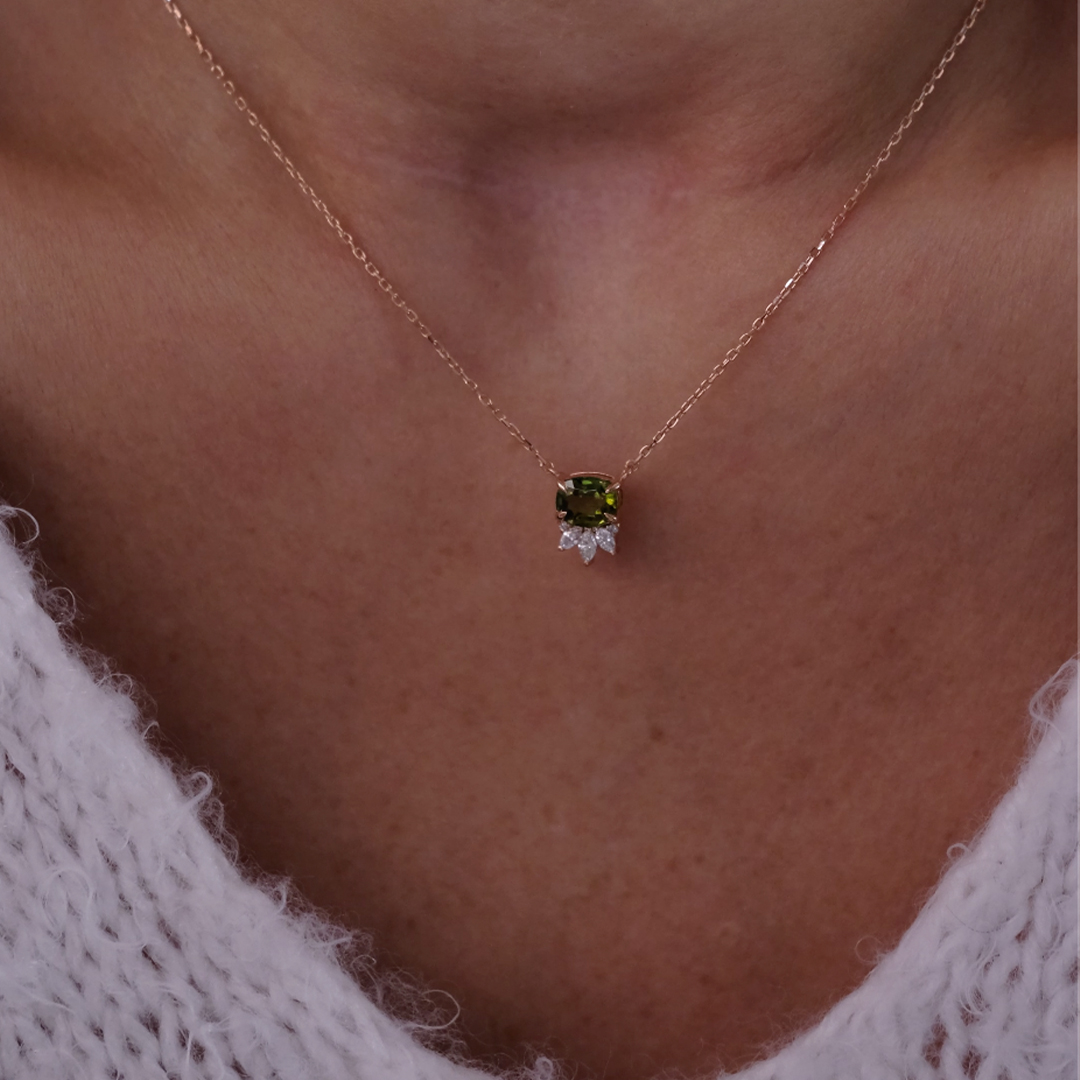 0.92 Karat Turmalinli Pırlanta Kolye (3)