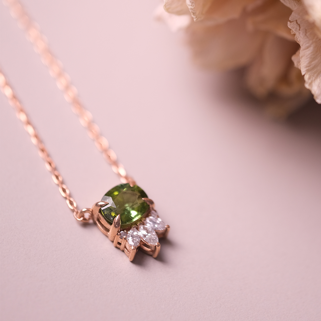 0.92 Karat Turmalinli Pırlanta Kolye (1)