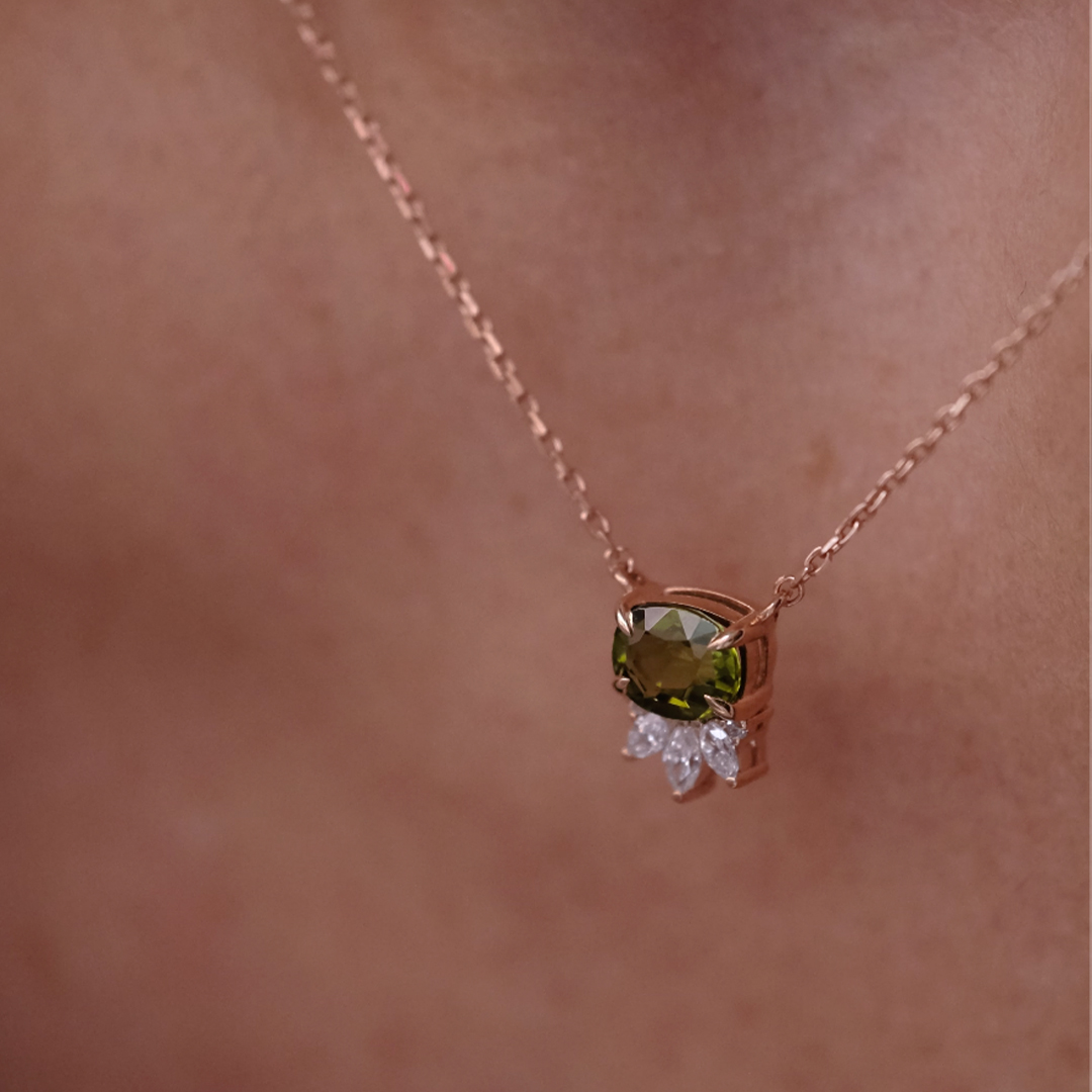 0.92 Karat Turmalinli Pırlanta Kolye (2)