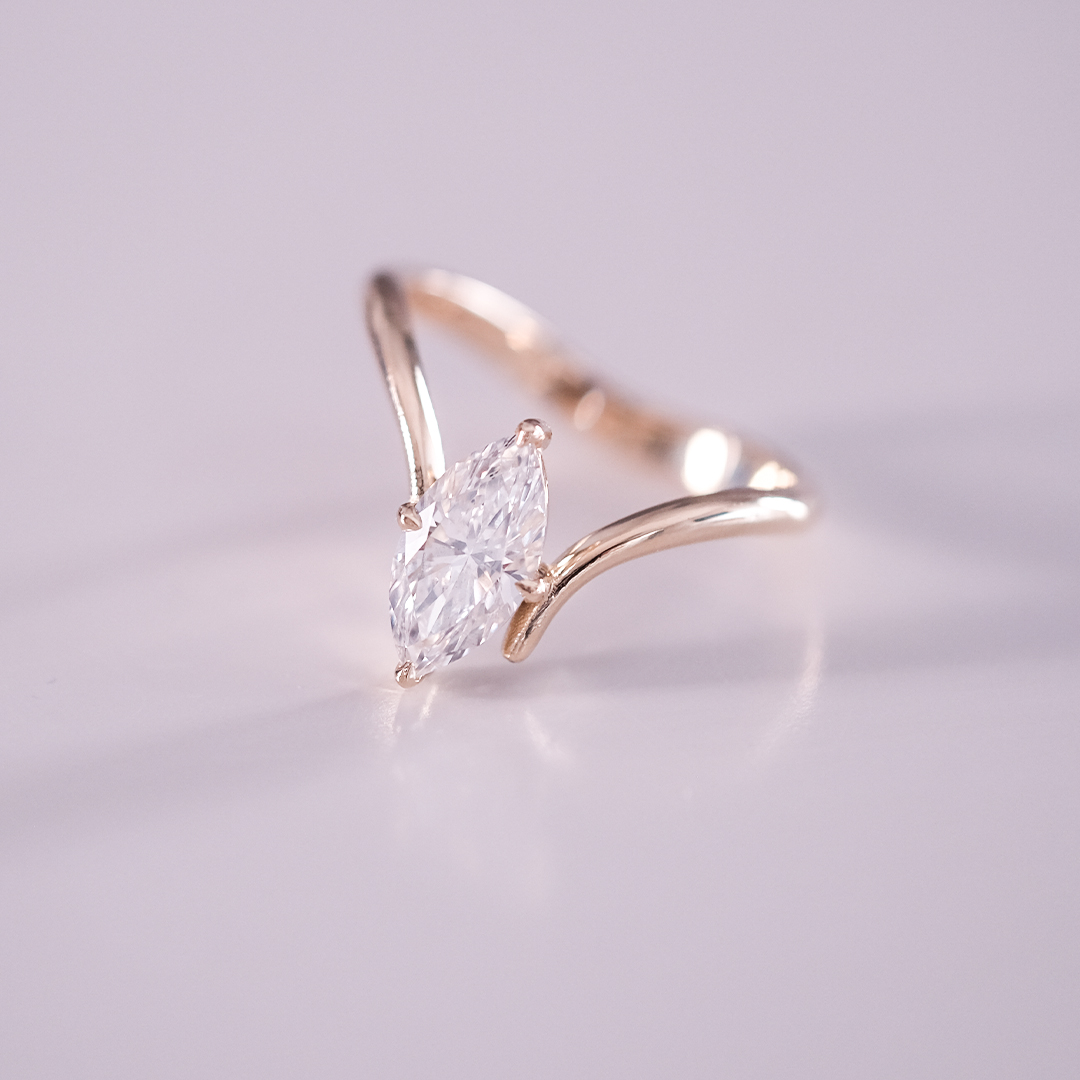 1.00 Karat Markiz Pırlanta Tektaş Yüzük (1)