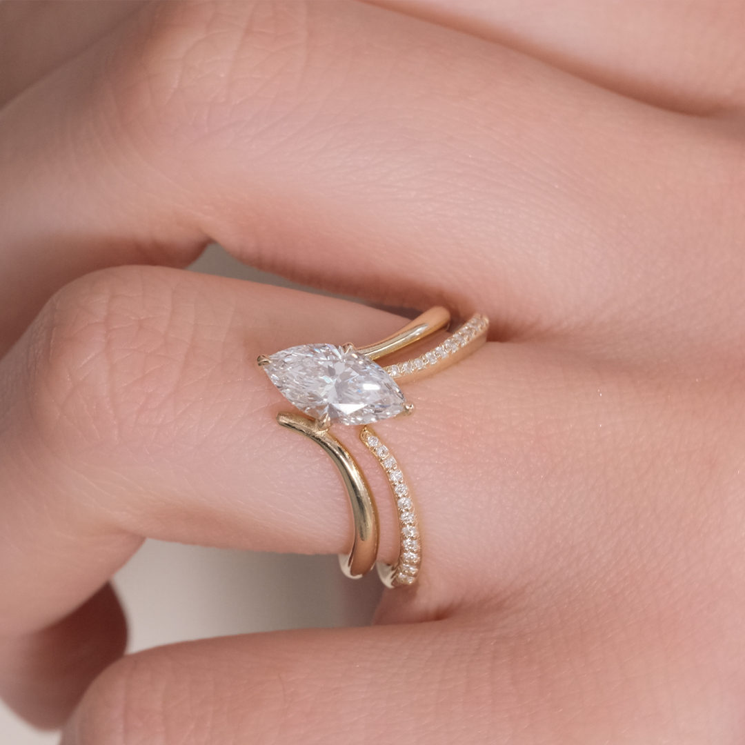 1.00 Karat Markiz Pırlanta Tektaş Yüzük (2)