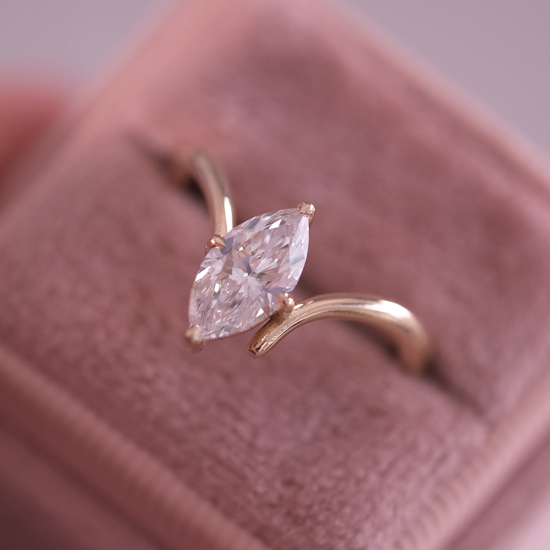 1.00 Karat Markiz Pırlanta Tektaş Yüzük (3)