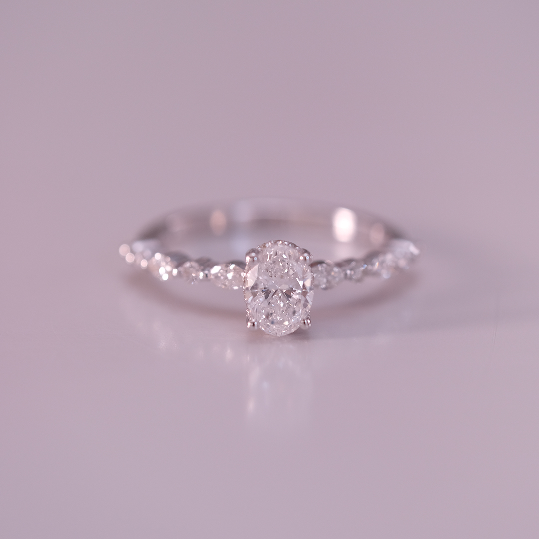 1.00 Karat Sarin Oval Tektaş Pırlanta Yüzük (1)