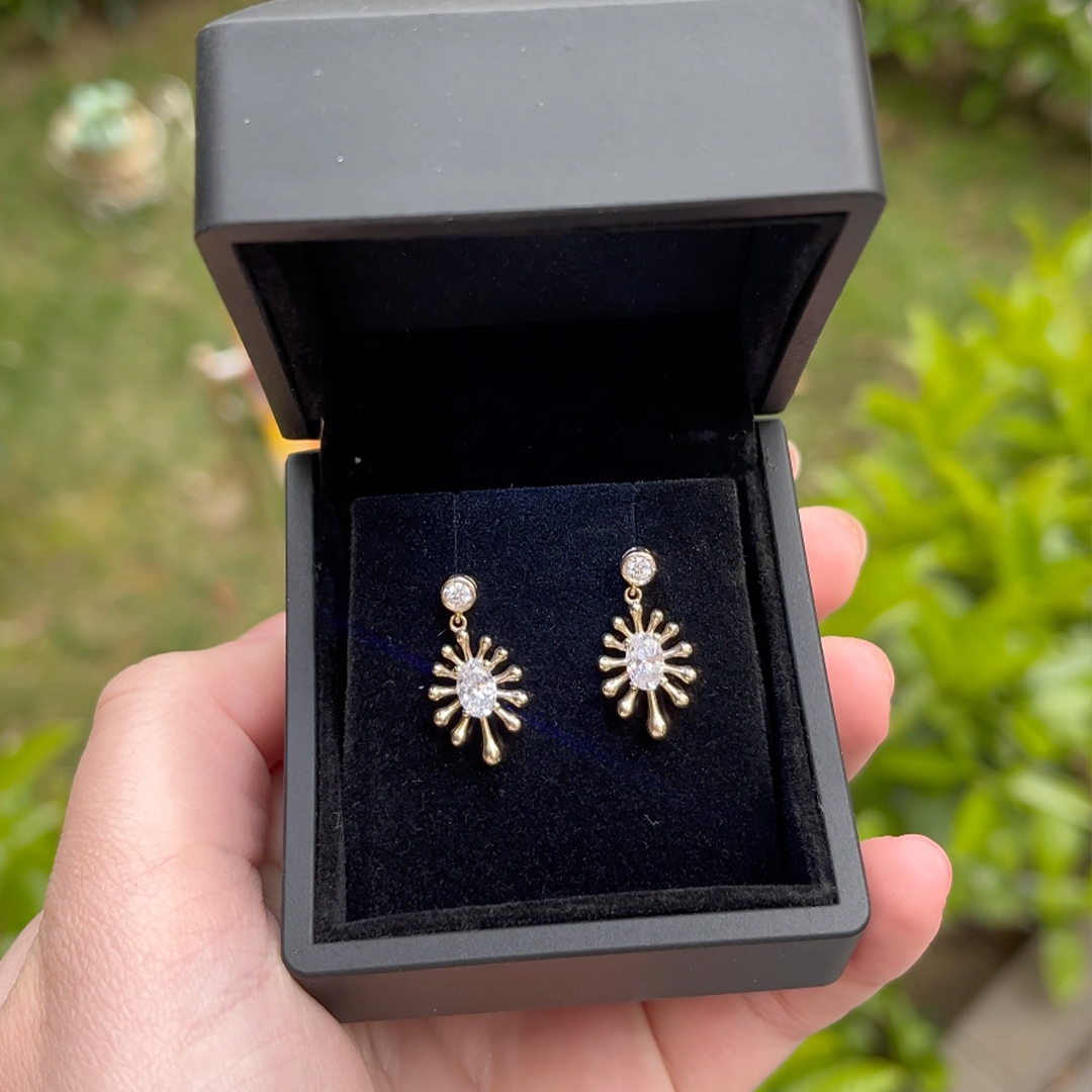 1.62 Karat Beyaz Safir Pırlantalı Küpe (2)