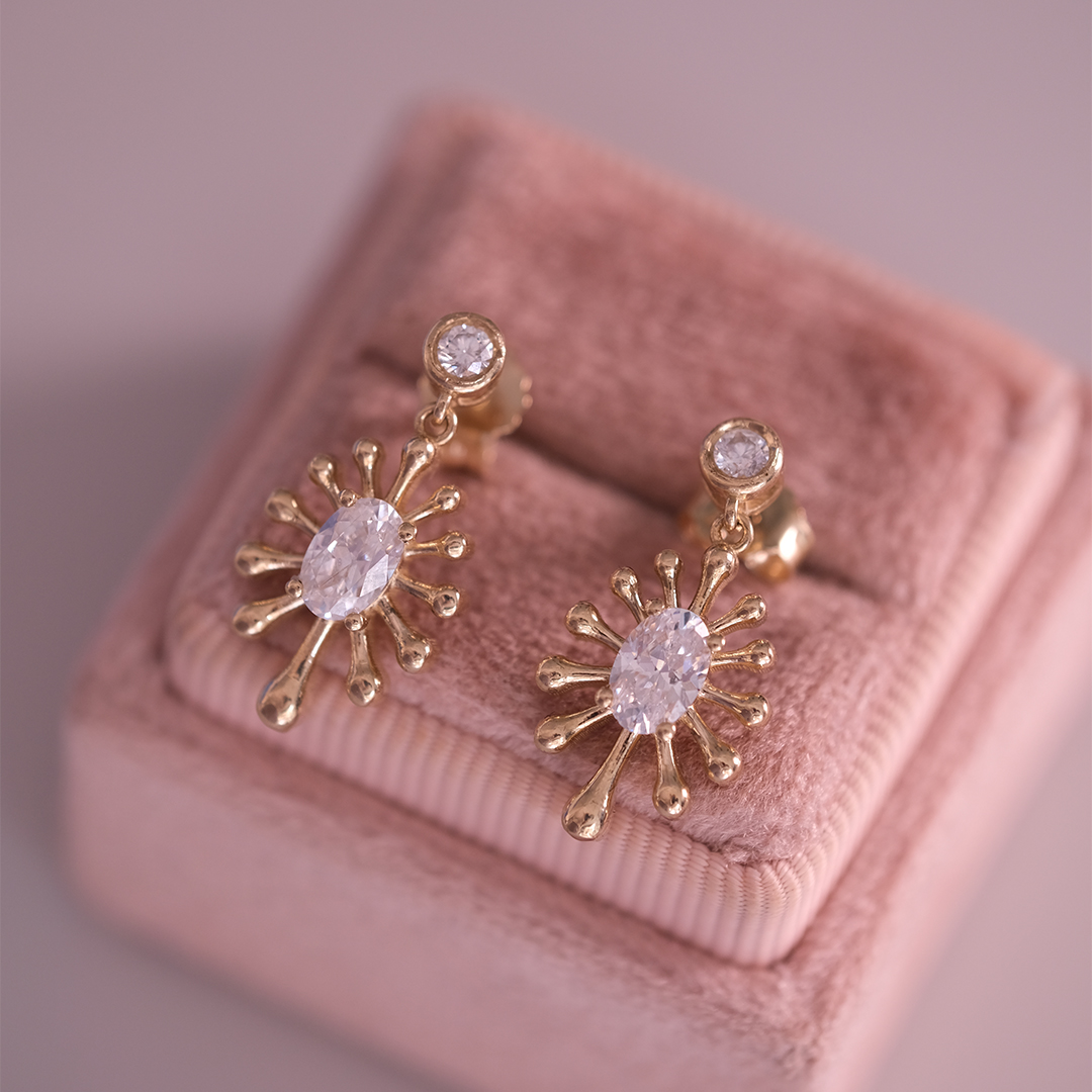 1.62 Karat Beyaz Safir Pırlantalı Küpe (1)