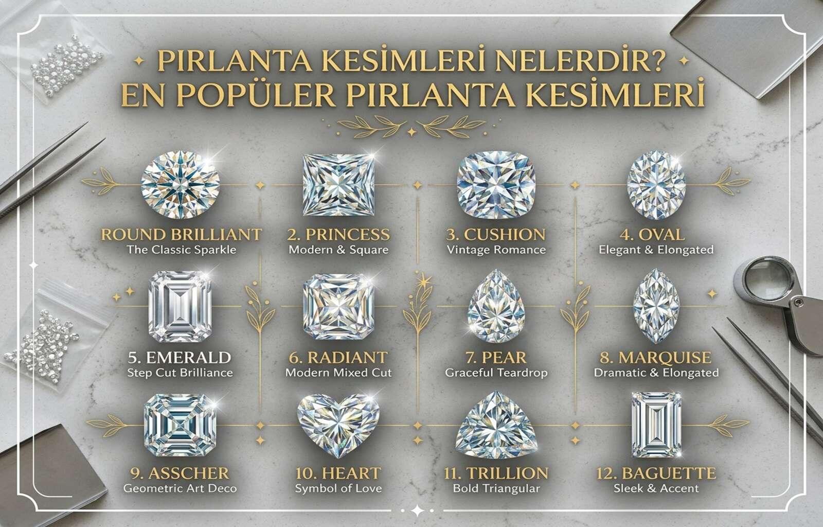 Pırlanta Kesimleri Nelerdir? En Popüler Pırlanta Kesimleri