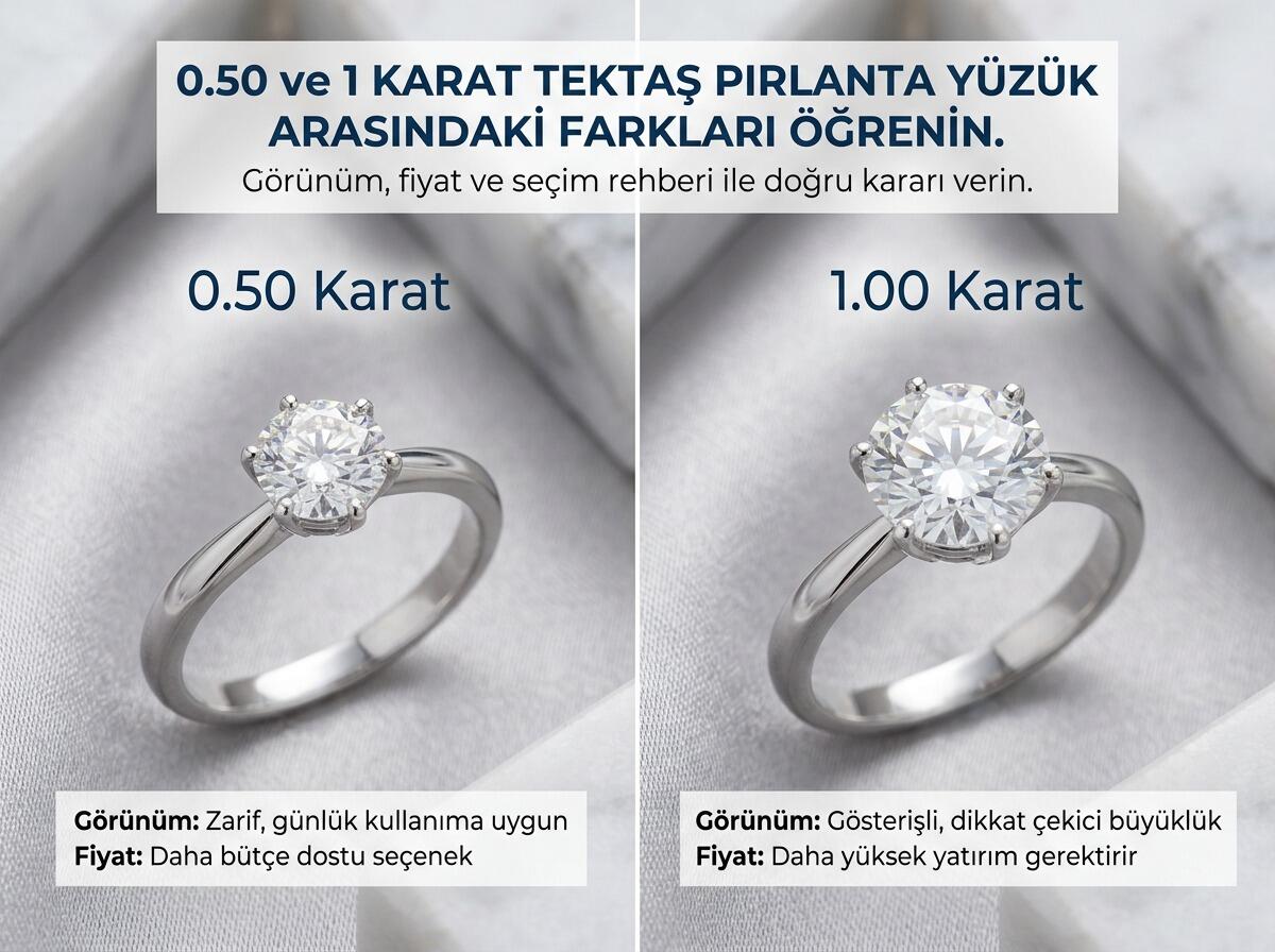 0.50 Karat mı 1 Karat mı? Pırlanta Karşılaştırması